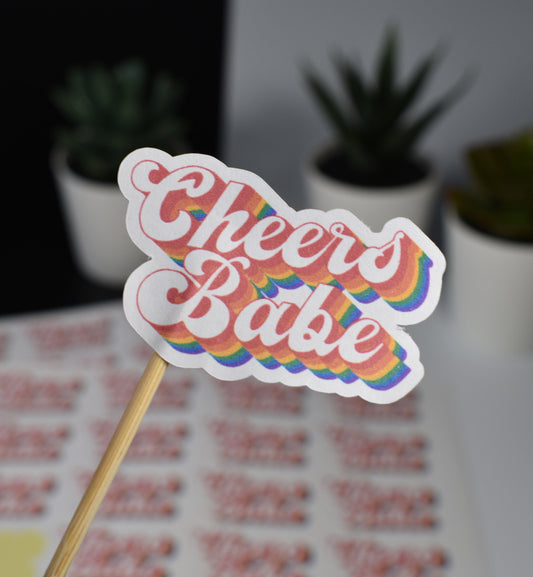 Cheers Babe Stickers
