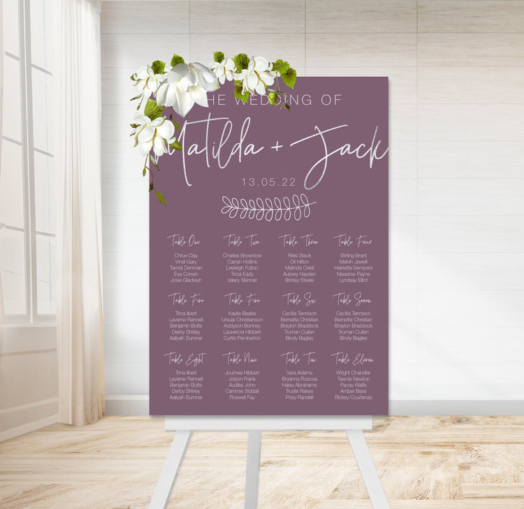 Botanical Wedding Table Plan