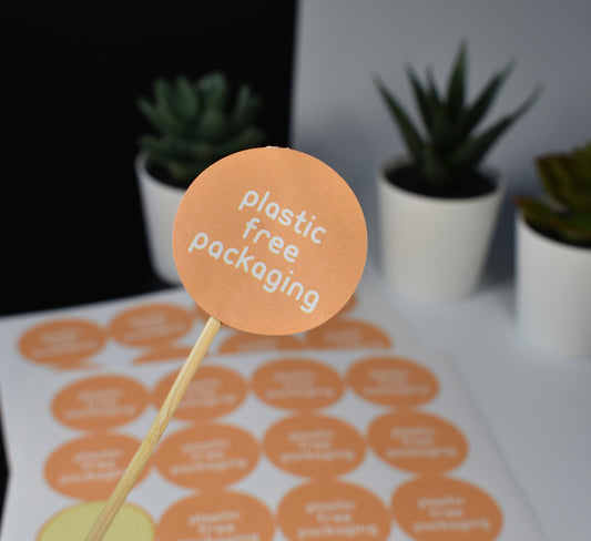 Plastic Free Packaging Stickers