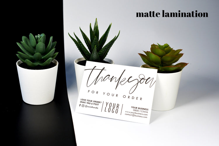 Thank You For Your Order Cards